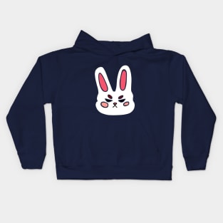 angry bunny clipart Kids Hoodie